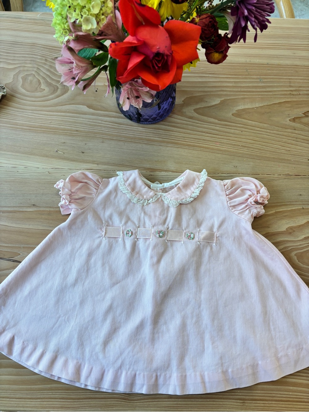 Vintage Baby Girl Peter Pan Collar Dress Top